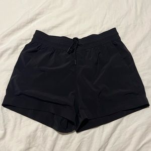 Black Lululemon Cuffed Walking Shorts // High-Waisted with Drawstring
